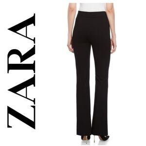 Zara Side Slit Black Pants with Liner Size Small